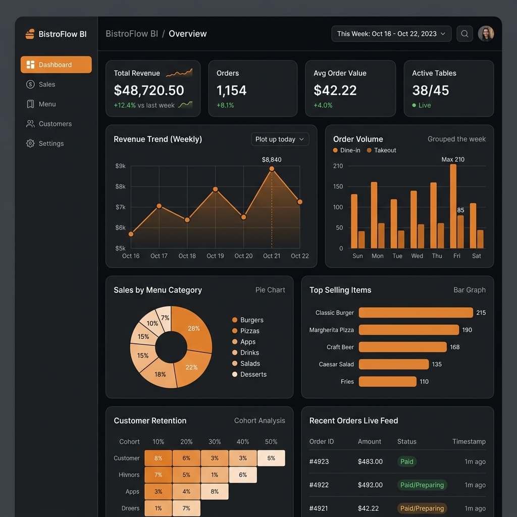 Jomeat Analytics Dashboard — Sales, Orders, Menu Analytics