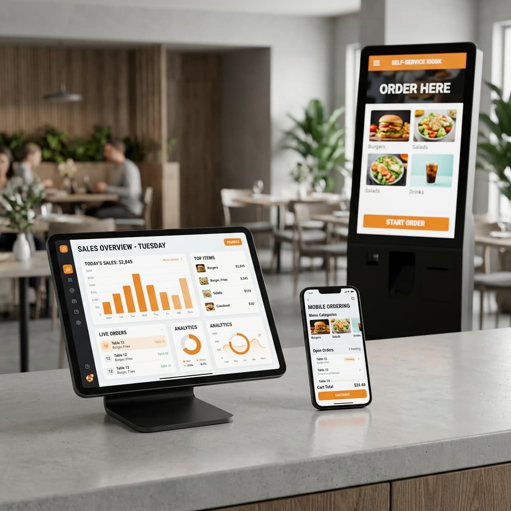 Jomeat POS Ecosystem — Tablet POS, Mobile POS, and Self-Service Kiosk